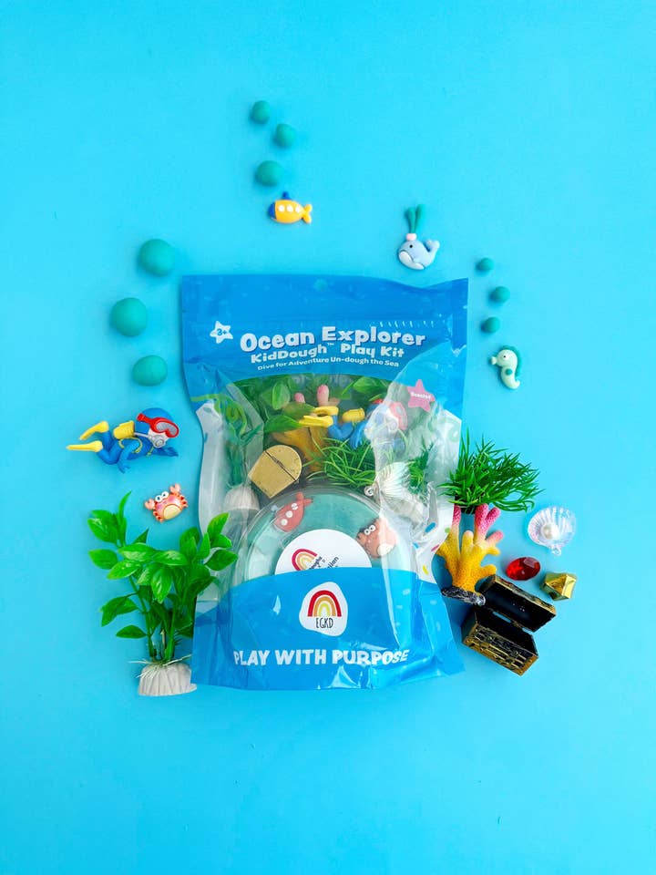 Ocean Explorer KidDough Play Kit for wholesale by Earth Grown KidDoughs (KidDoughs by EGKD)