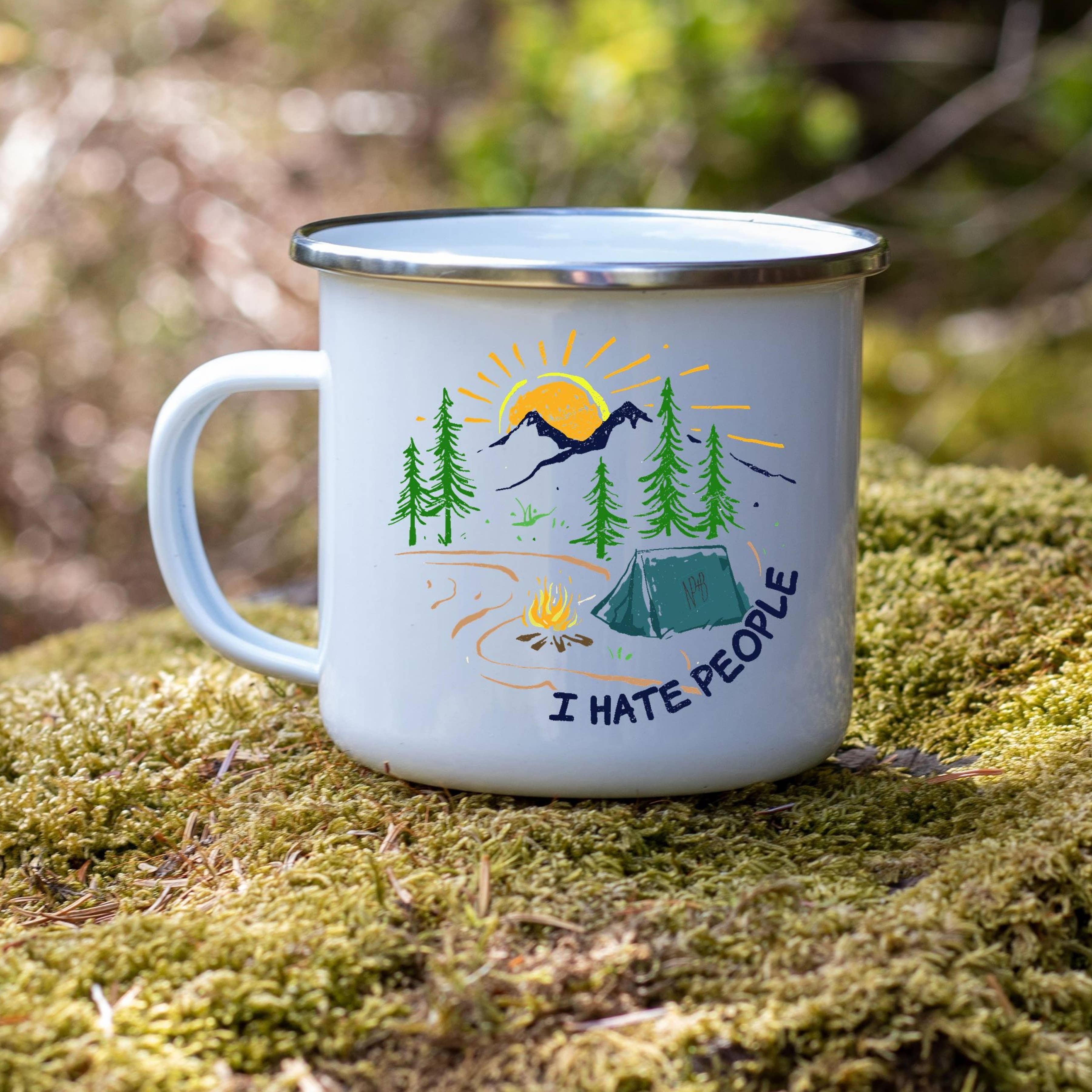 National Parks and Beyond - Wholesale Coffee Mug - I Hate People Enamel Camping Cup