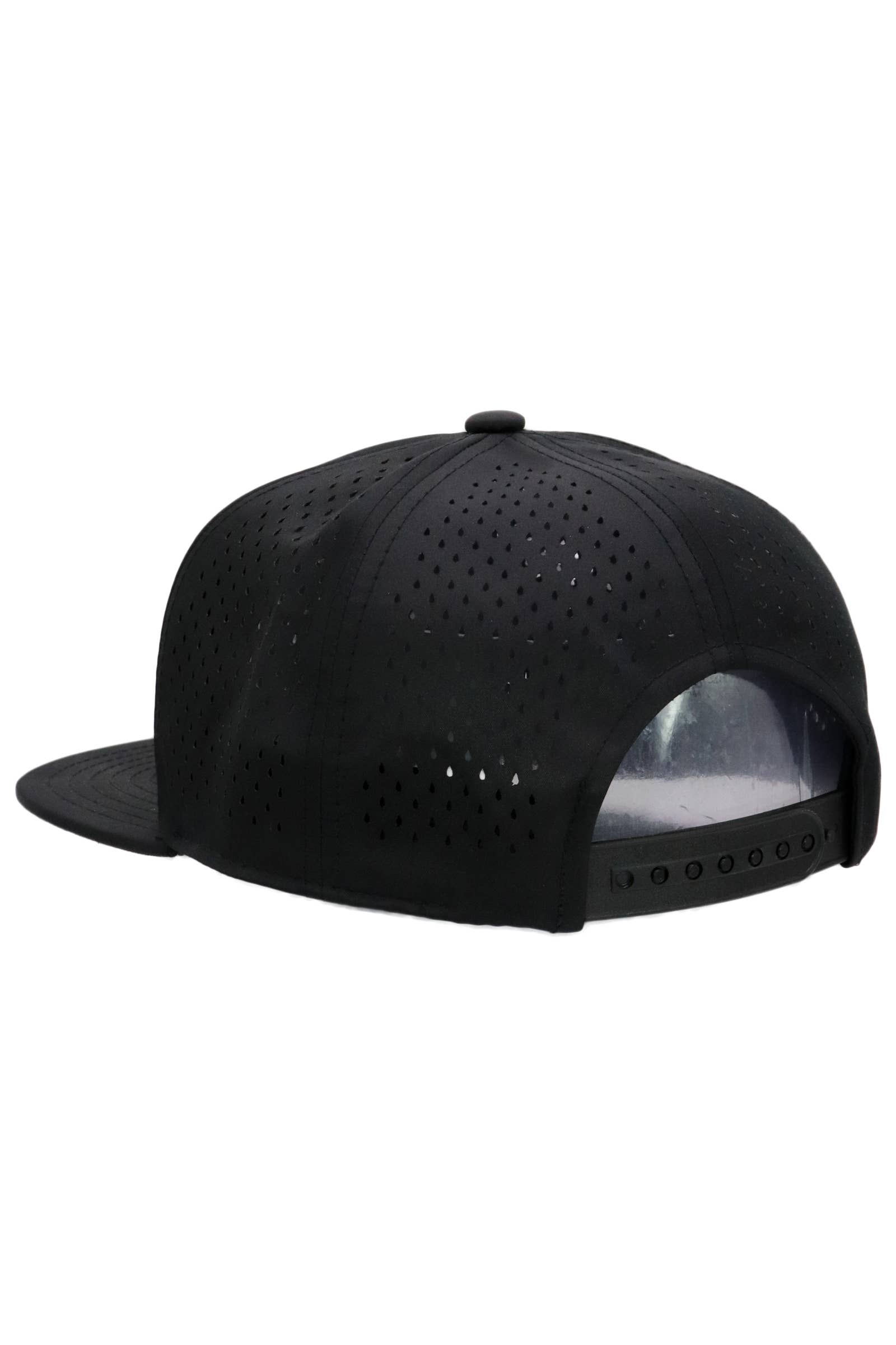 Cap Zone - Wholesale Flat Brim Cap - Unisex - Five Panel Unstructured Polyester Perforated Snapback2