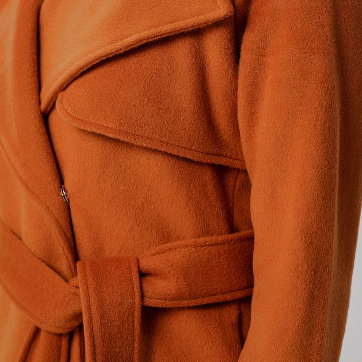 Smart and Joy - Wholesale Trench Coat - Women's - Wool coat with wide shutters21