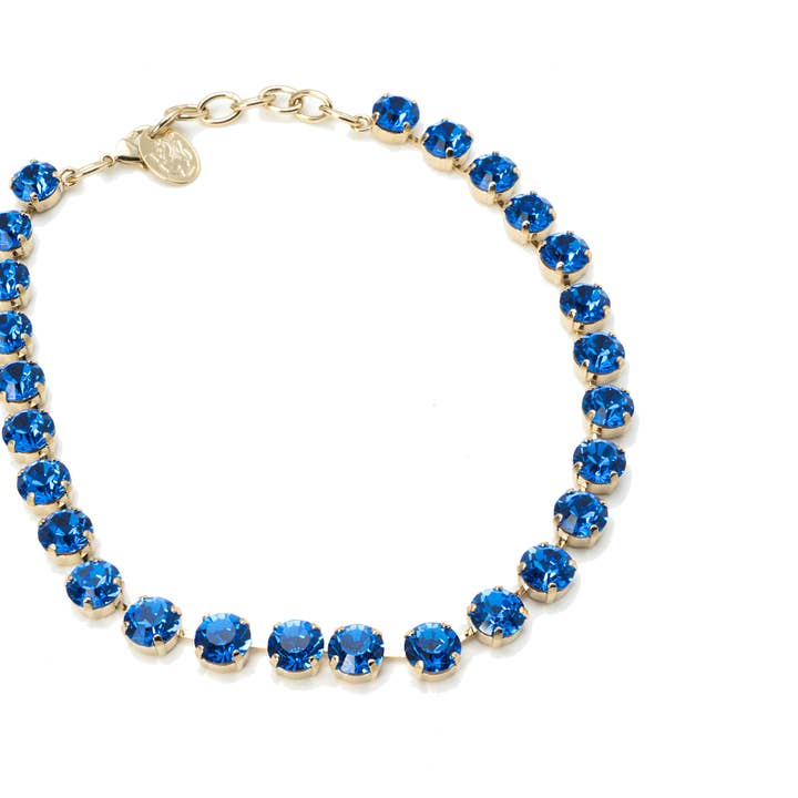 Blue round stones choker for wholesale by HUB161