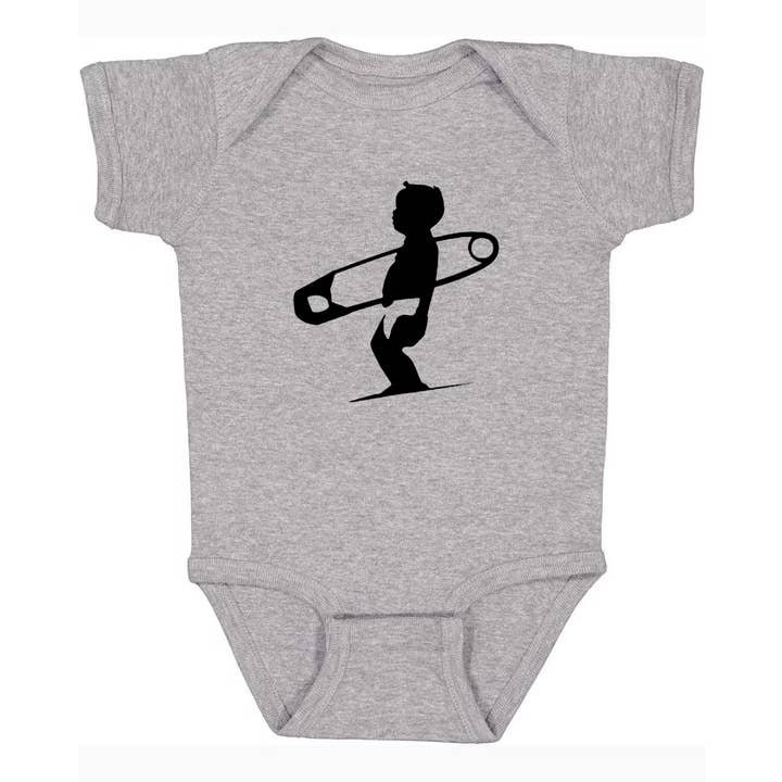 Surfer Baby - Surfplank Rompertje met Luierpin (Bestseller) voor wholesale door Better Surf than Sorry / Surfer Baby