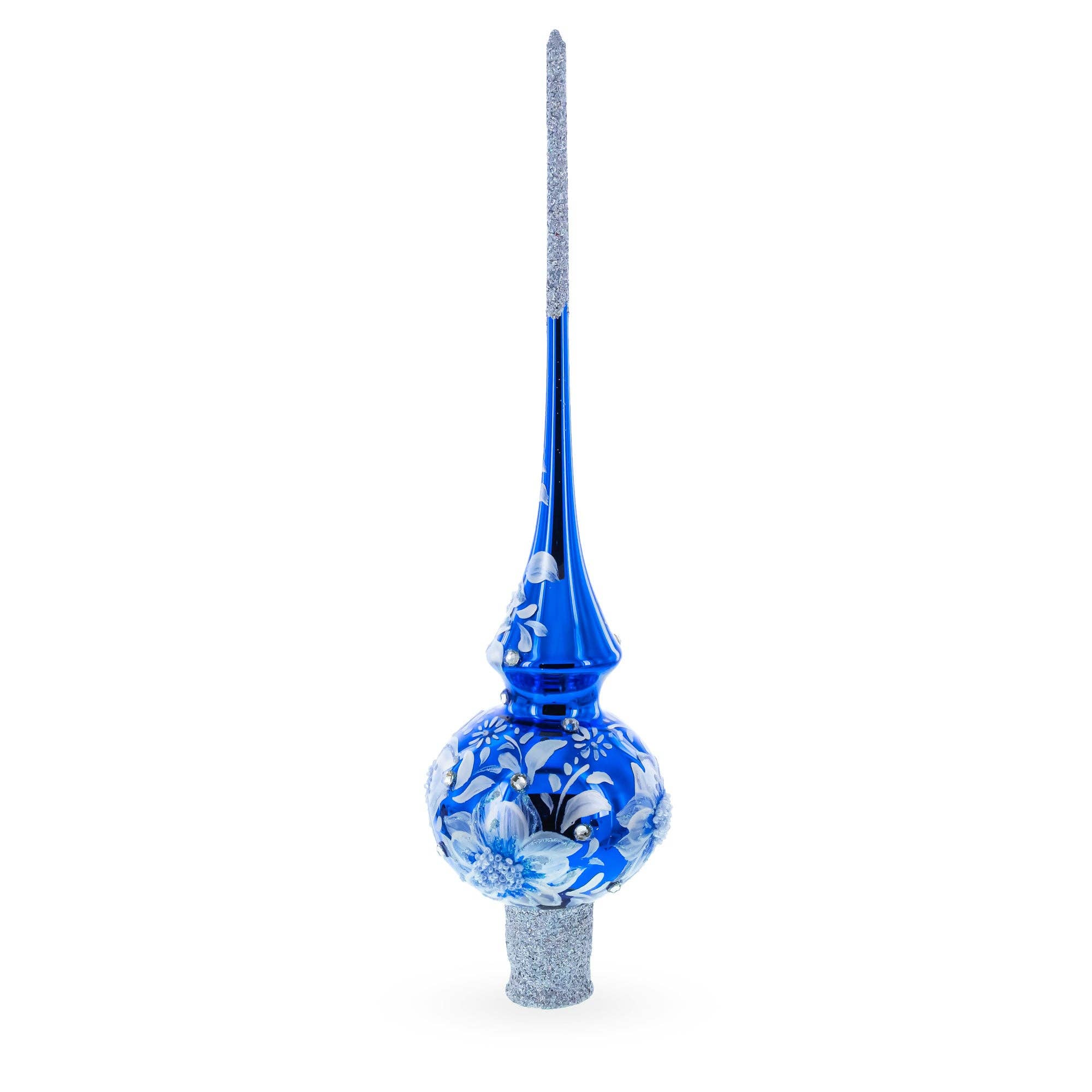 BestPysanky - Wholesale Tree Topper - Elegant Cobalt Bloom with Glittering Accents Tree Topper2