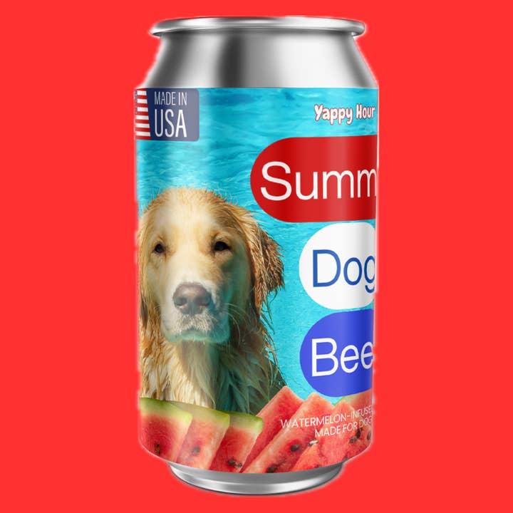 Yappy Hour - Wholesale Pet Treats - Dog - Summer Dog Beer | Watermelon | 24ct
