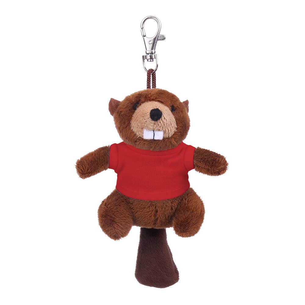 Plushland - Wholesale Keychain - Unisex - 4" Keychain - Beaver with customized shirt17