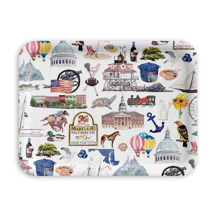 Maryland Forever! Serving Tray: Three Sizes for wholesale by The Muddy Dog