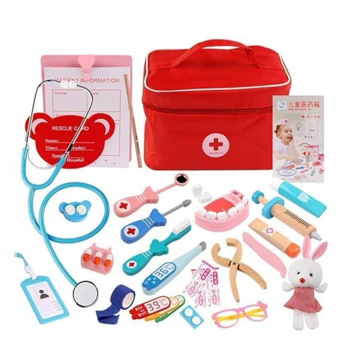 Wooden Kids Doctor Play Set – 23pcs (Ages 3+) for wholesale by tokiplay