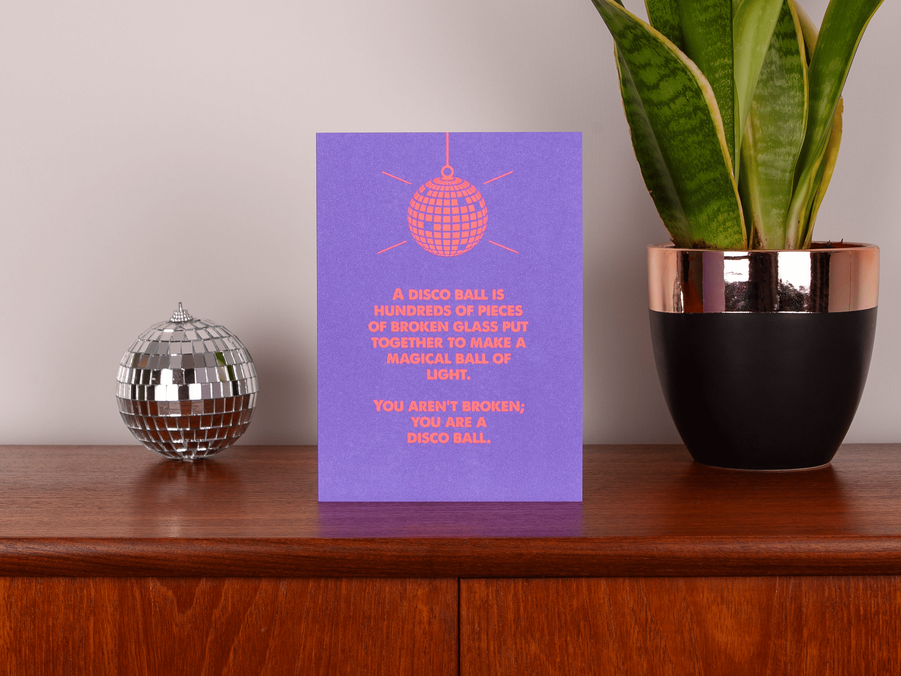 LoveLossDiscoballs – wholesale Encouragement card – You Are A Disco Ball | Bright Inspirational Greeting Card 1