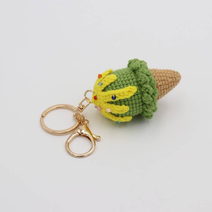 Sparkle Being - Wholesale Keychain - Women's - Hand-Crochet Ice Cream Keychain4