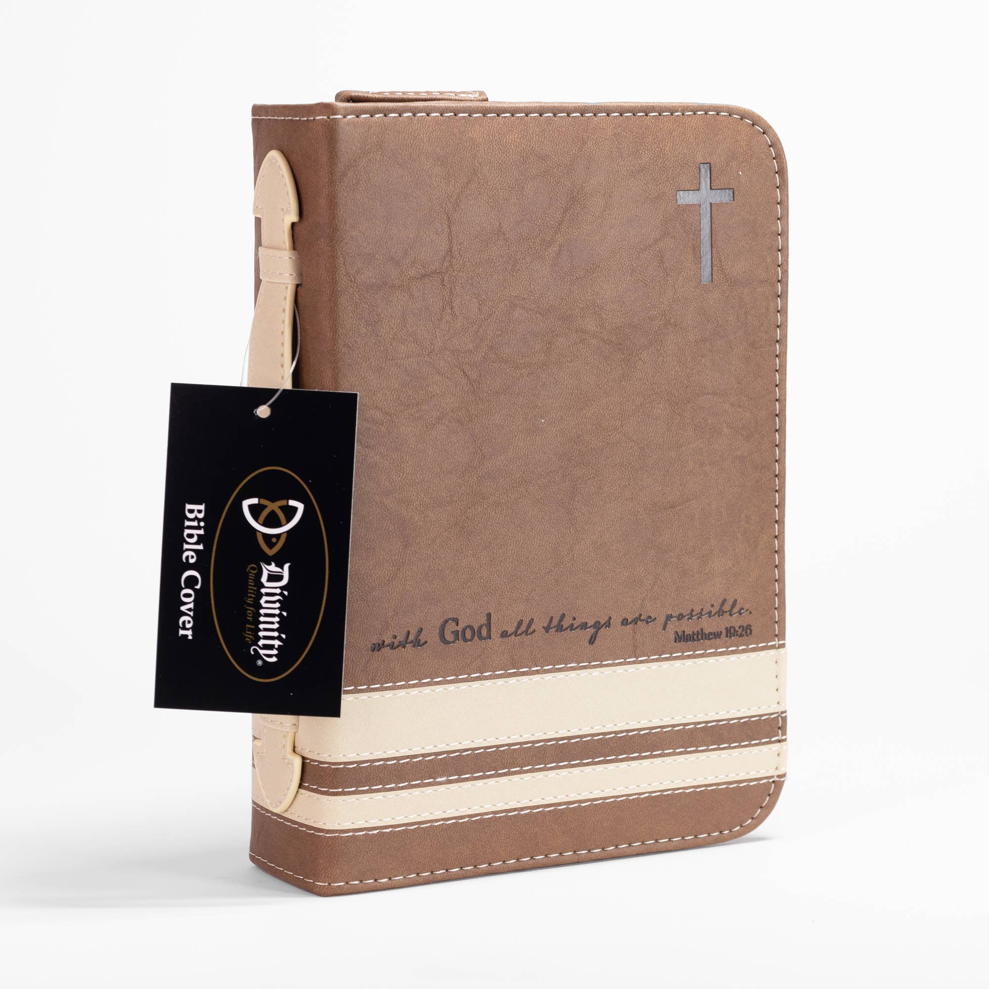Divinity Boutique - Wholesale Bible Cover - Bible Cover - Brown All Things, Matthew 19:263