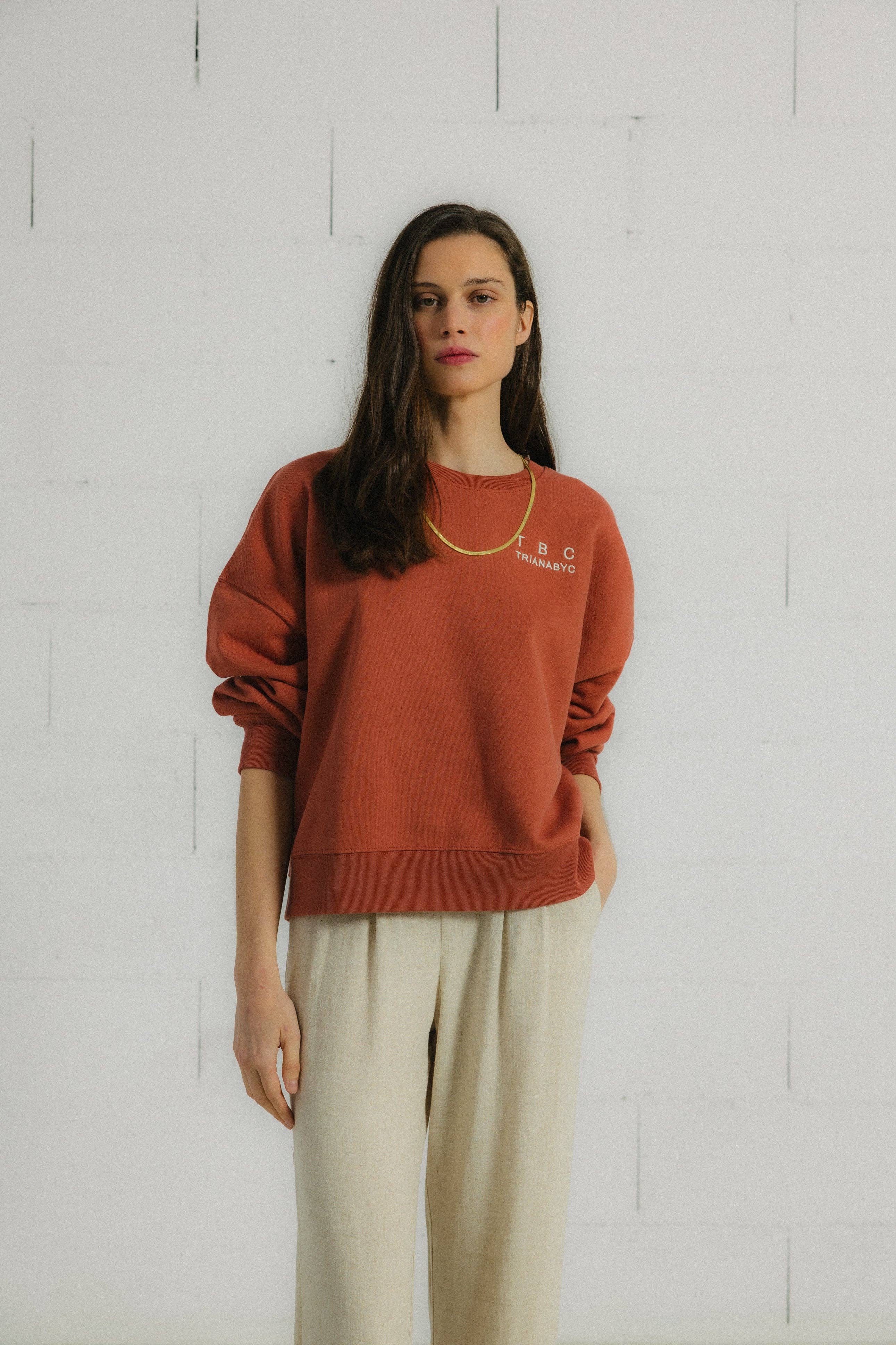 Triana by C – wholesale Sweatshirt – Women's – BIARRITZ VINTAGE EARTH SWEATSHIRT TRIANABYC5