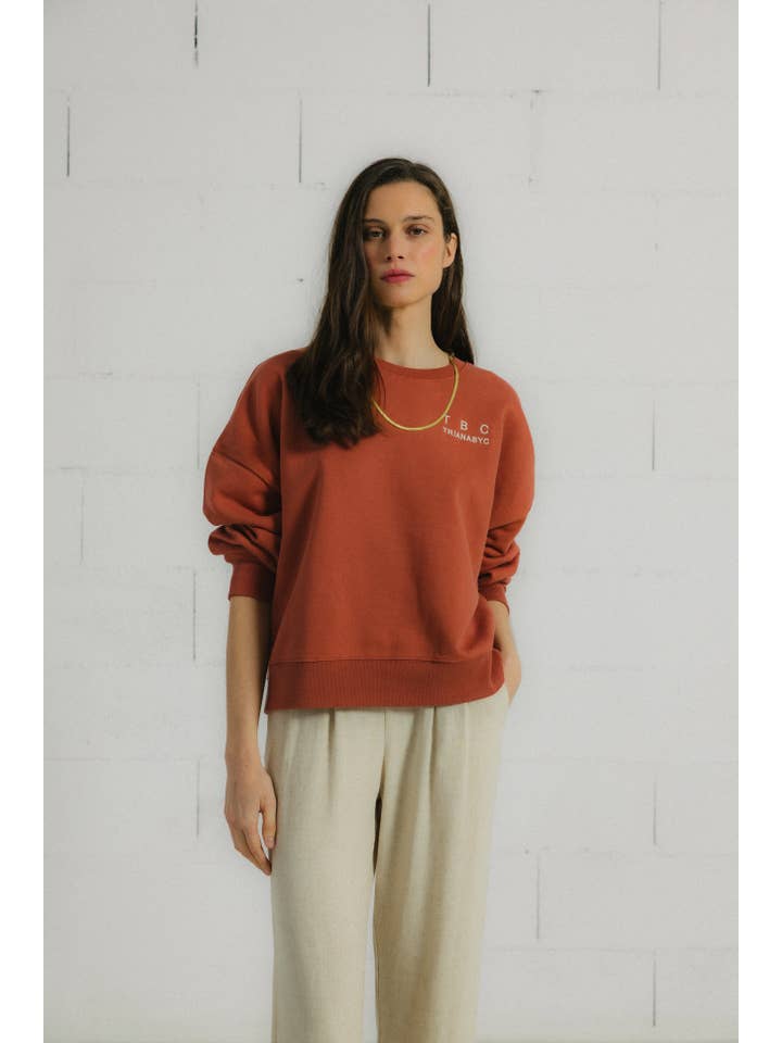 Triana by C – wholesale Sweatshirt – Women's – BIARRITZ VINTAGE EARTH SWEATSHIRT TRIANABYC5