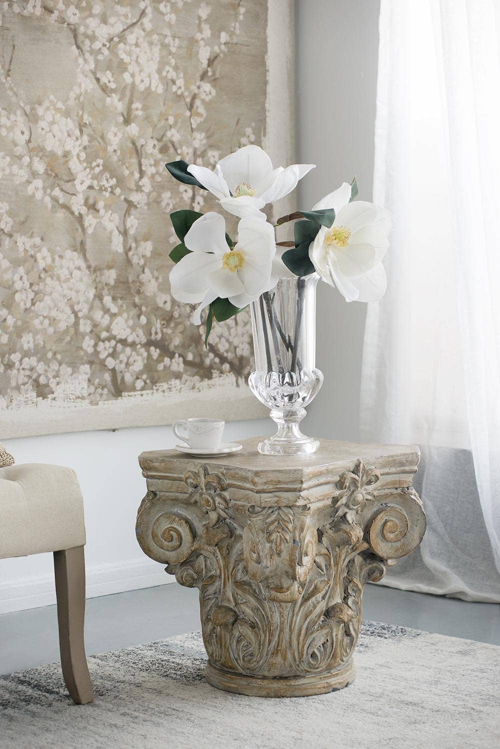 A&B Home Group Inc. - Vendita all'ingrosso Vasi - Vaso per fiori in vetro tradizionale D8,5x15" - Trasparente1