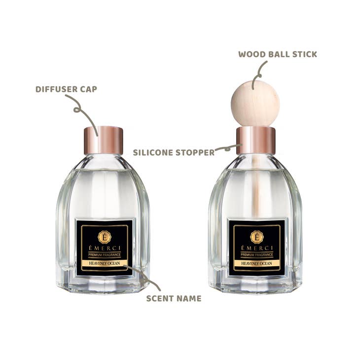 Every Reason - Wholesale Reed Diffuser - Emerci Hexagon Wooden Ball Stick Diffuser Heavenly Ocean
