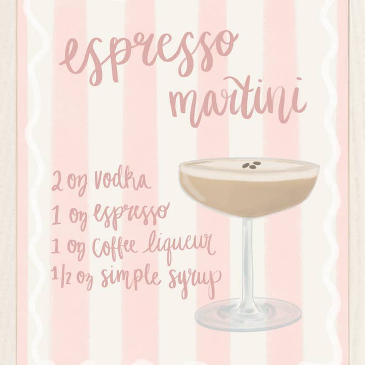 Espresso Martini Print for wholesale by Palm Prints