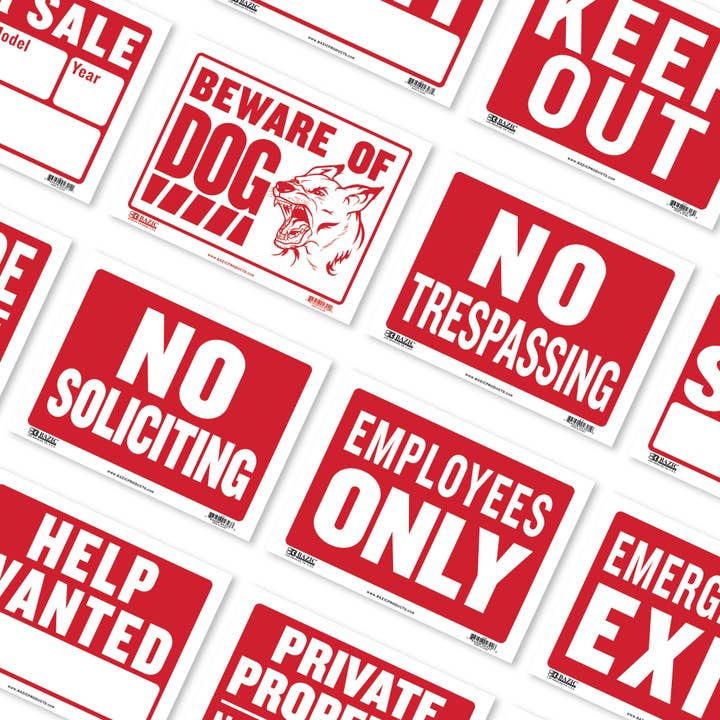 BAZIC Products - Wholesale Sign - 9" X 12" No Soliciting Sign