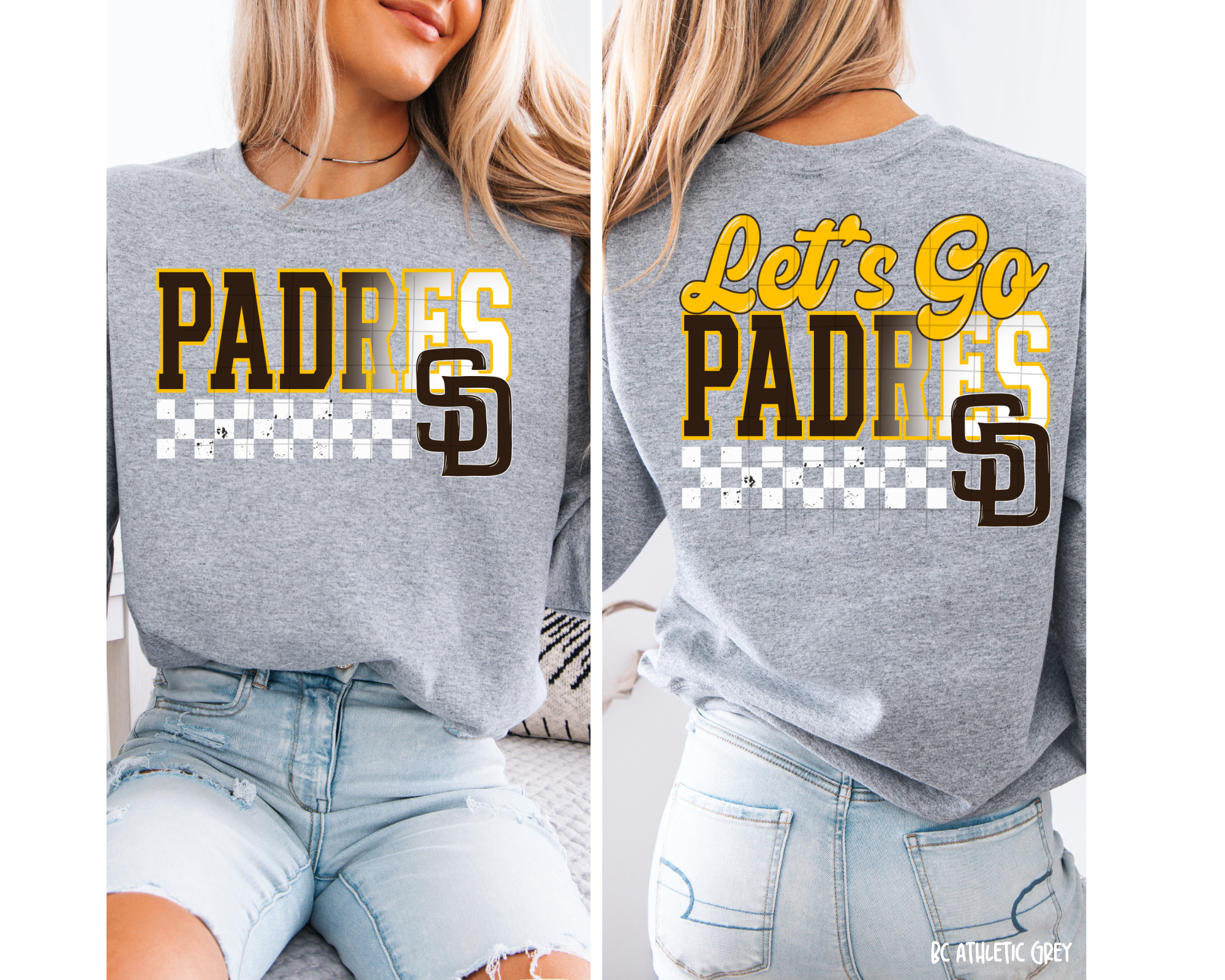 Custom As Shown Athletic Heather Let's Go Padres Baseball: Game Day - Tee for wholesale on Faire0