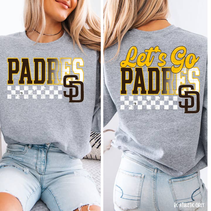 Custom As Shown Athletic Heather Let's Go Padres Baseball: Game Day - Tee for wholesale on Faire
