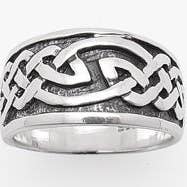 11mm Wide Celtic Knot Sterling Silver Ring Band for wholesale by Silver Insanity