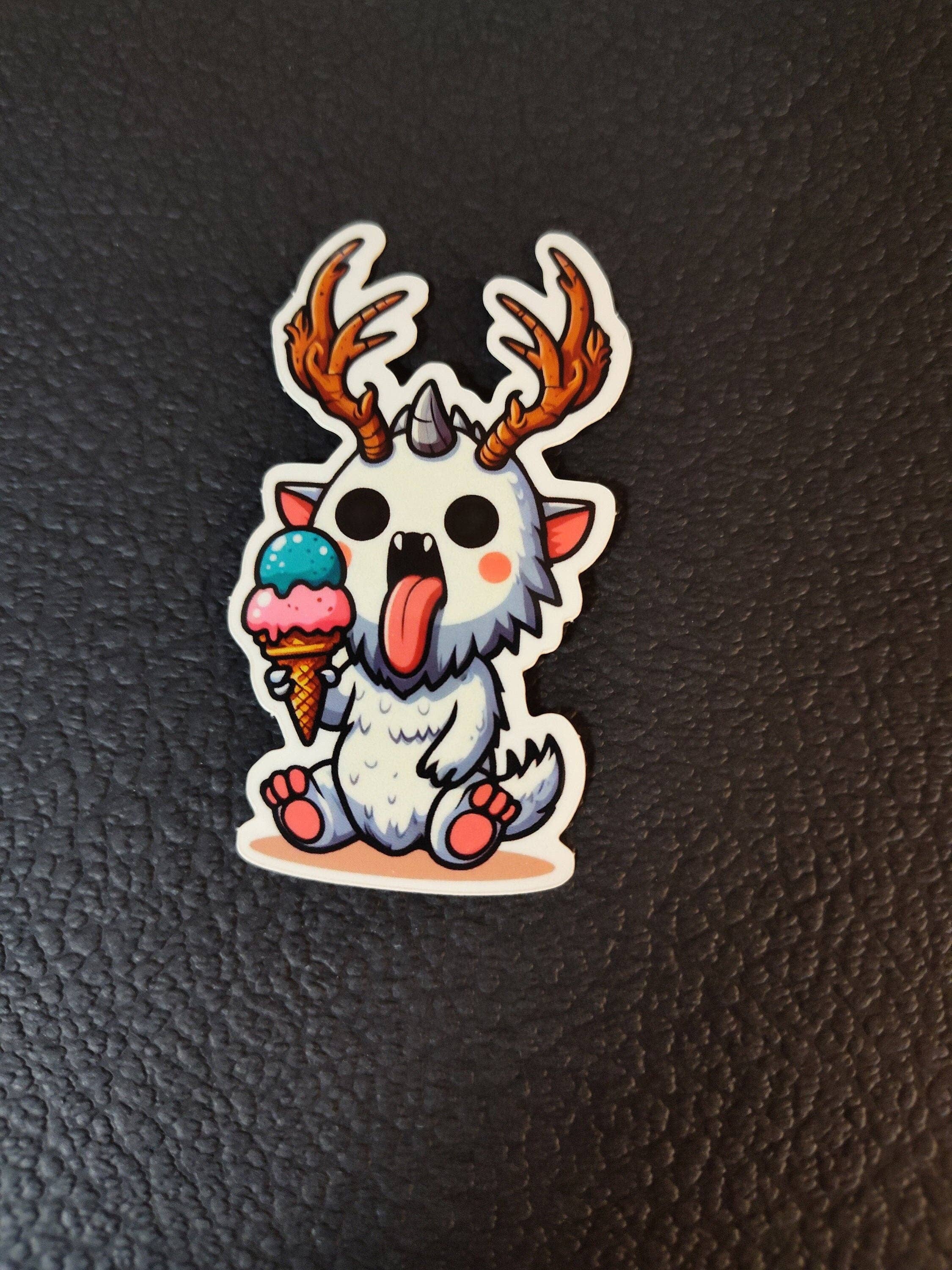 Mountain's Misfits - Wholesale Sticker - Wendigo with Ice Cream Sticker2