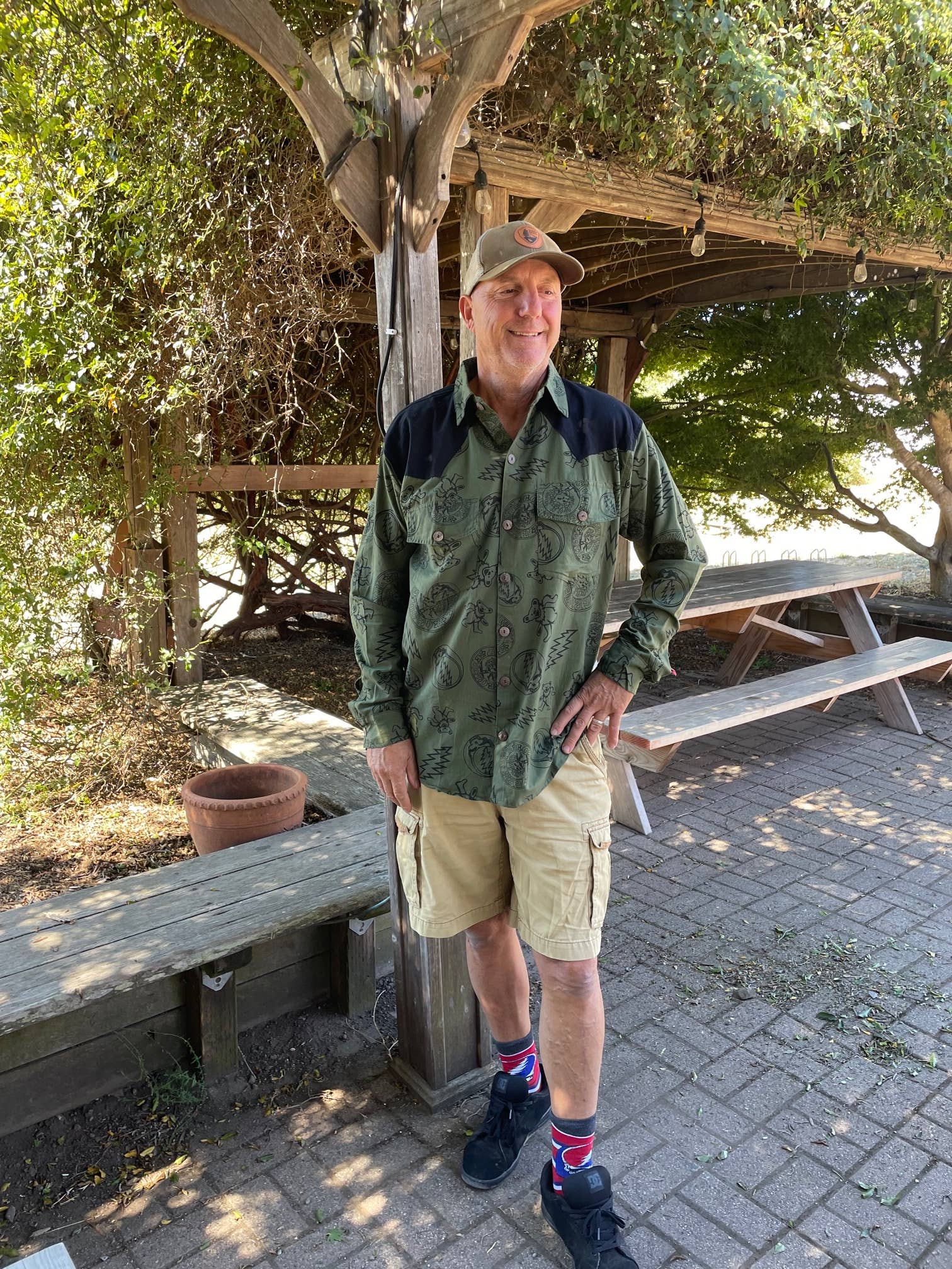 Jayli Clothing - Wholesale Button Down Shirt - Men's - Grateful Dead  Long Sleeve Men's Cotton Shirt Printed Fabric4