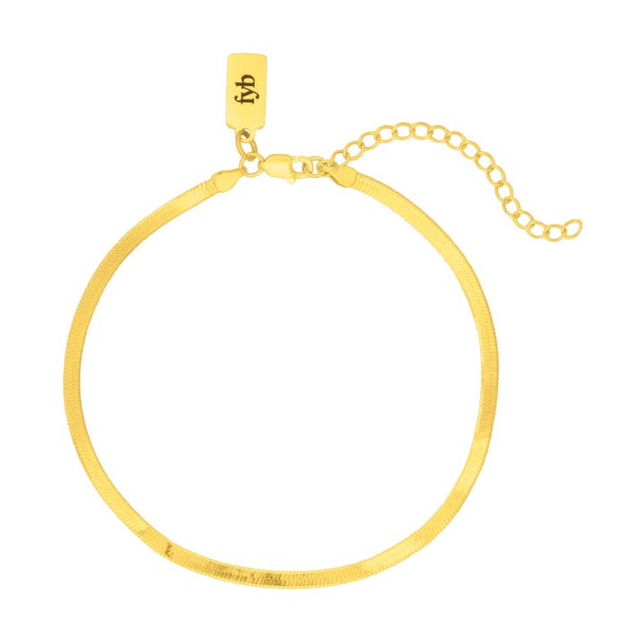 BRACELET DE CHEVILLE ISABELLA DORÉ pour la vente par fyb jewelry