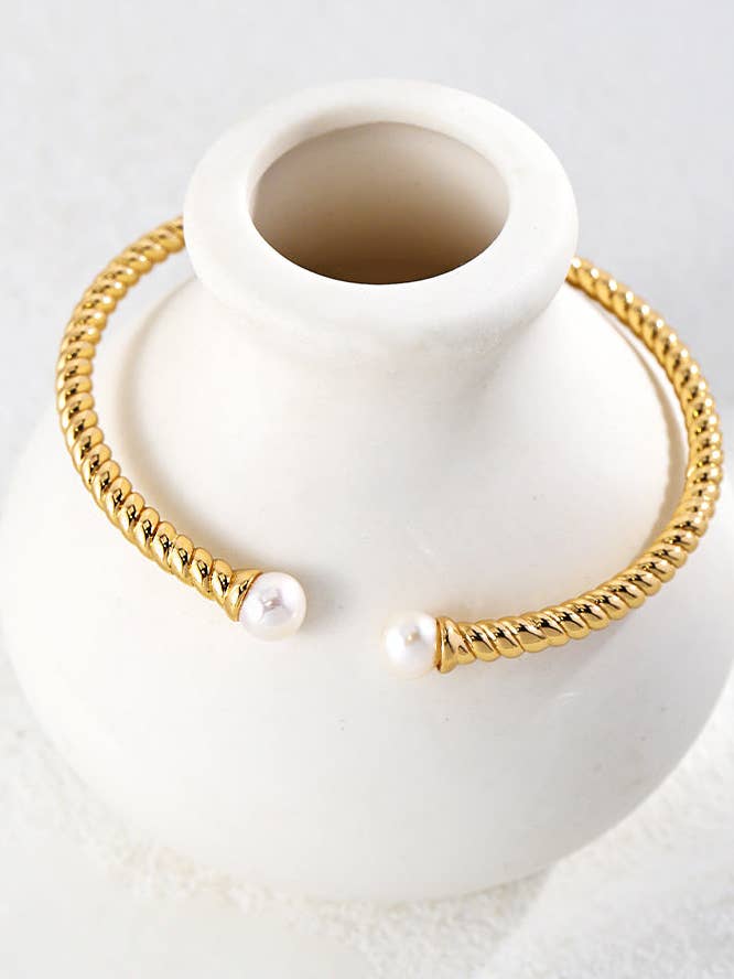 INGRID Minimalist Bracelet with Pearl for wholesale by ZEN&CO Studio