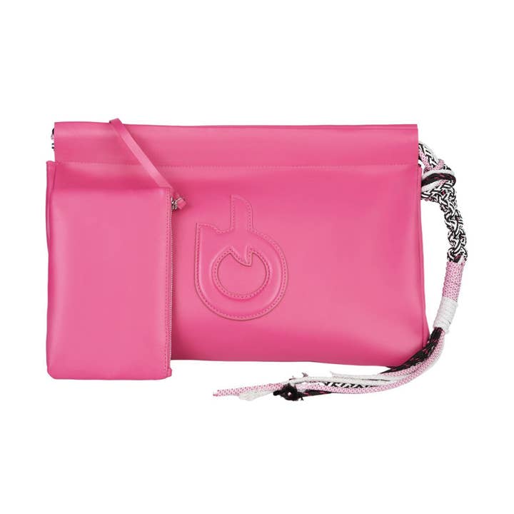 Jane Vibrant Pink Spacious Clutch Bag for wholesale by ALLBYB