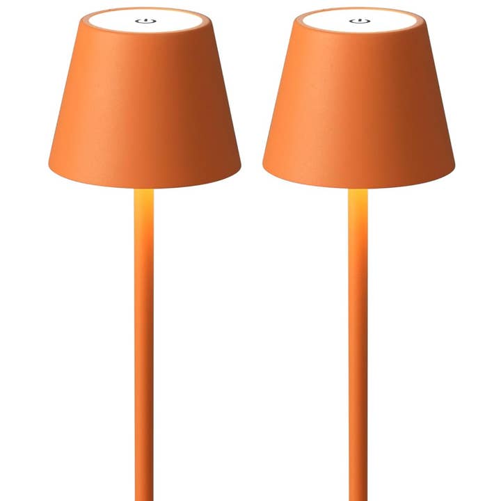 Cordless Table Lamps Orange - Set of 2 for wholesale by Let's Mahj-On!