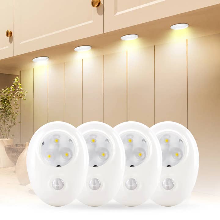 LEPOTEC INC - Wholesale Night Light - 4 Packs Pebble Night Lights With Motion Sensor, Home Indoor 6