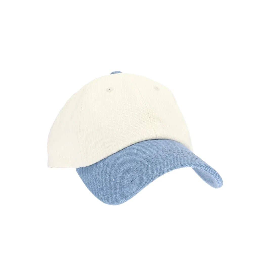MiMi Wholesale - Vente Casquette de baseball – femme - BAB8099 Casquette en denim bicolore en sergé de coton2