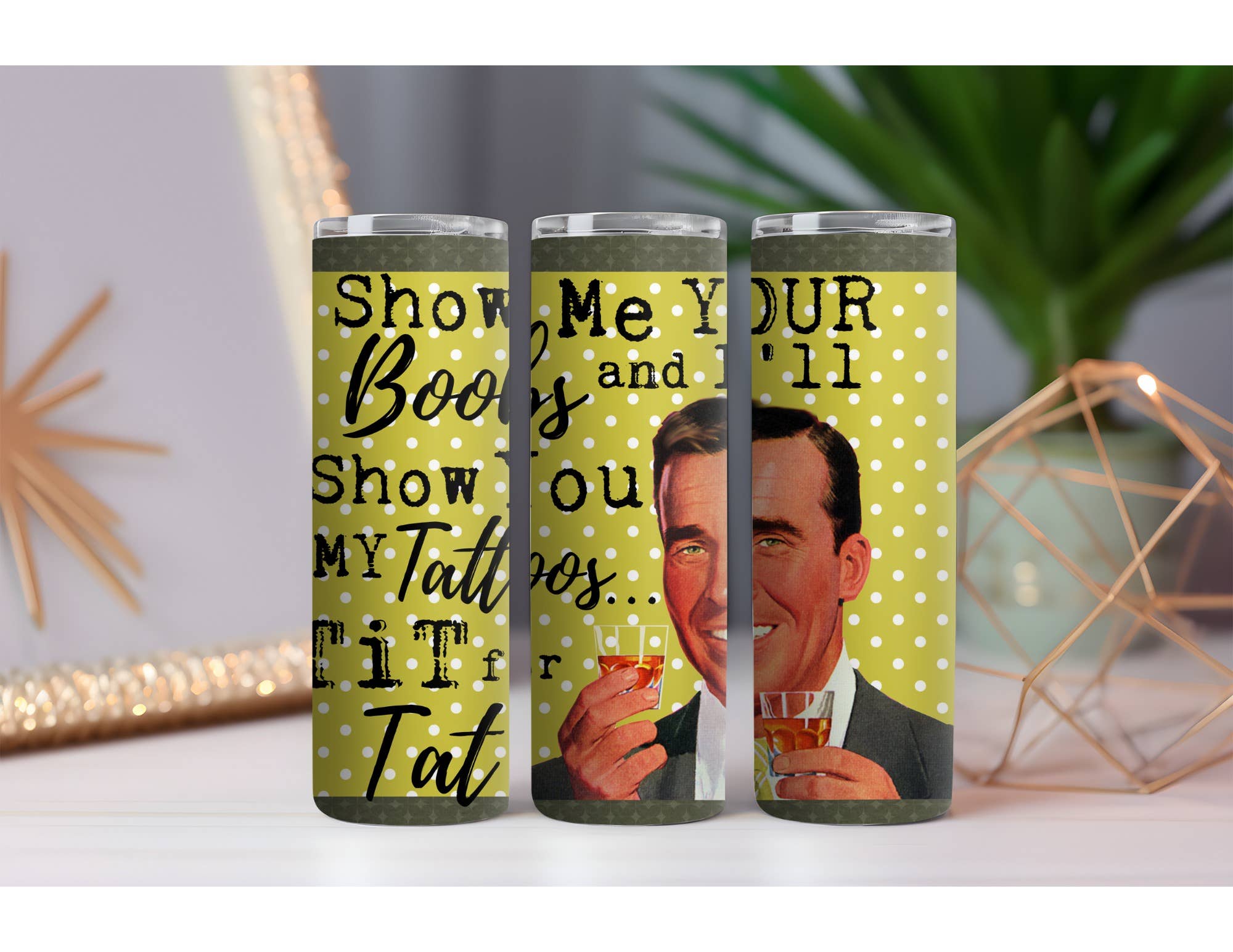 316 Legacy LLC – wholesale Insulated mug/tumbler – Tit for Tat 20 oz. Skinny Drink Tumbler