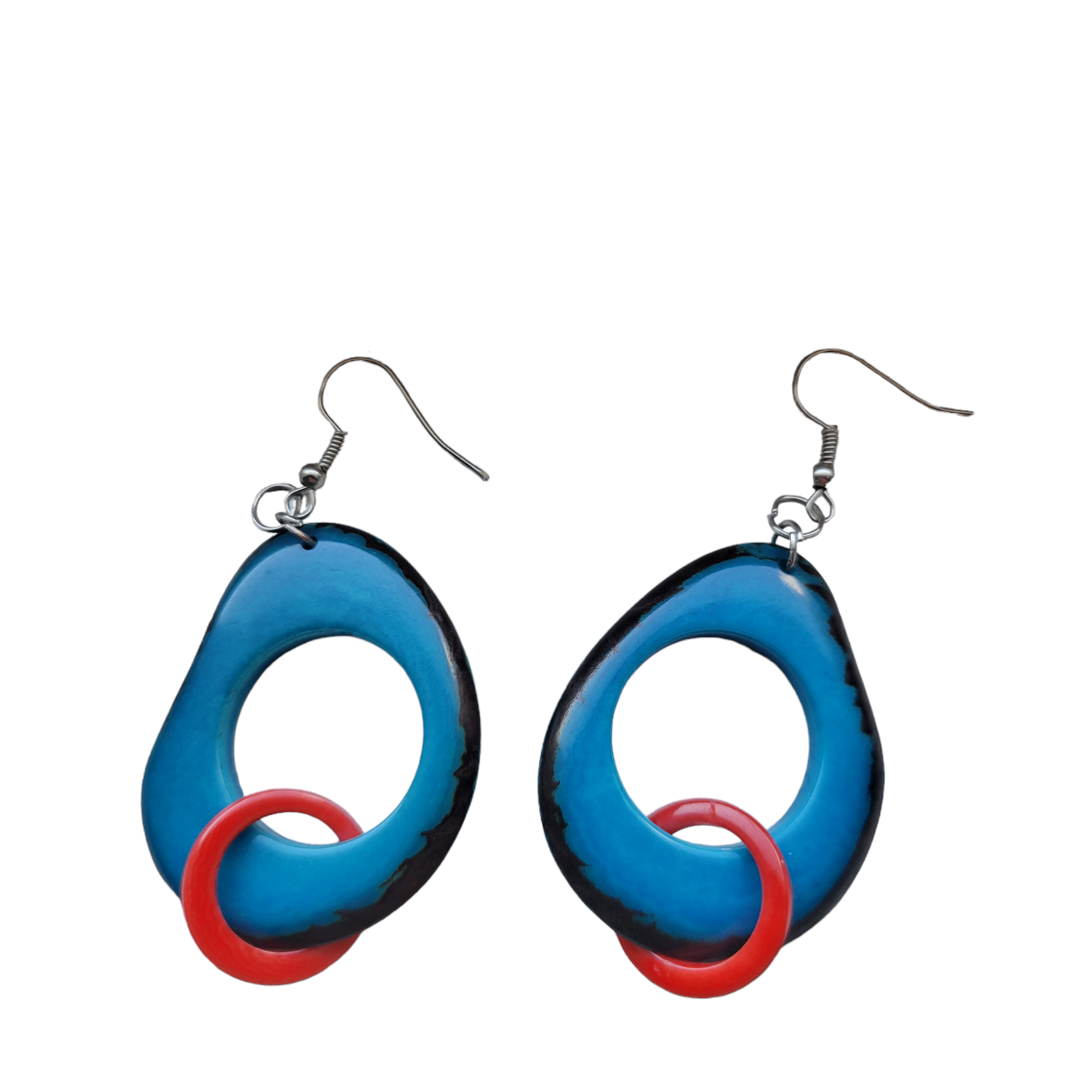 Organic jewelry by Allie - Vendita all'ingrosso Orecchini pendenti - Orecchini pendenti in tagua Hoops & rings7