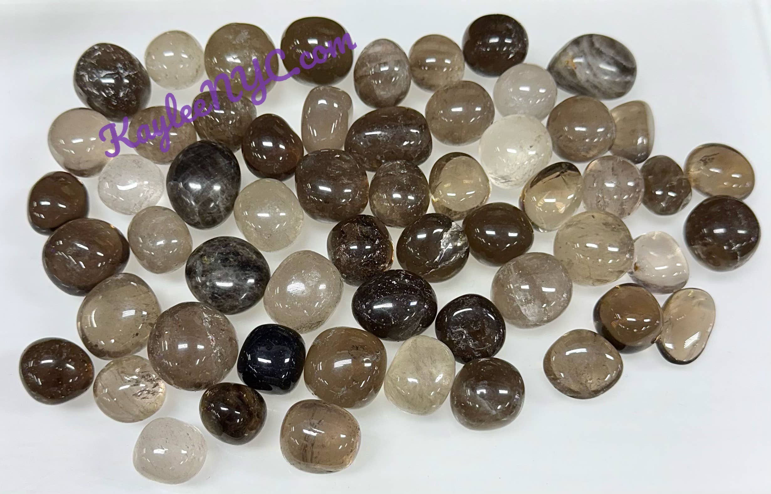 KayleeNYC - Wholesale Spiritual Stone/Crystal - 2 Lbs Natural Smoky Quartz Tumble Healing Energy1