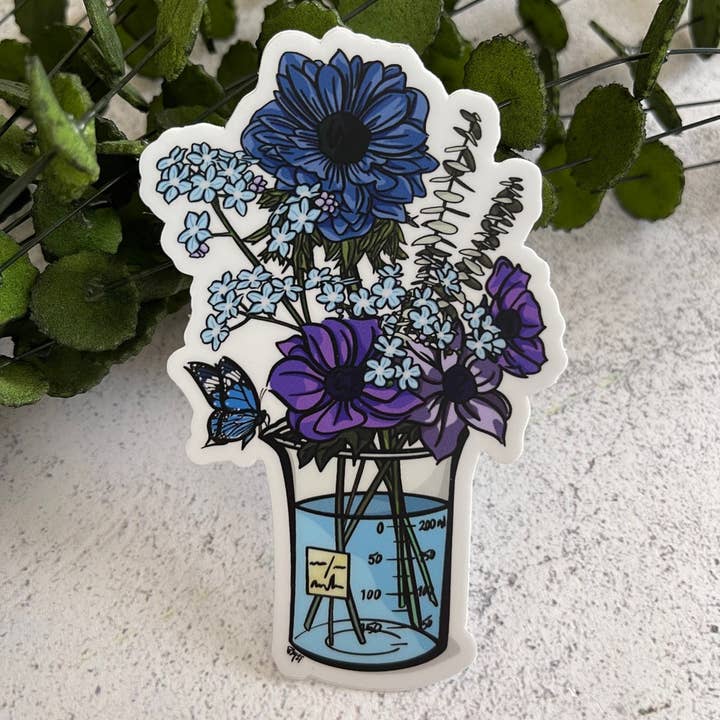 Everyday H2O - Vente Autocollant - Autocollant fleur, autocollant scientifique, bouteille d'eau et autocollant pour ordinateur portable4