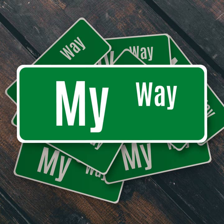 Sticker Bull - Vendita all'ingrosso Adesivo - Adesivo meme con cartello stradale My Way4