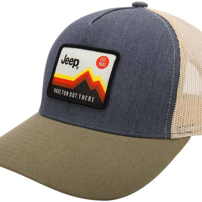 Hat - Jeep Have Fun Out There Trucker Patch Hat - Charcoal/Olive/Khaki and other Purchase Wholesale jeep hat. Free Returns & Net 60 Terms on Faire trending on Faire.