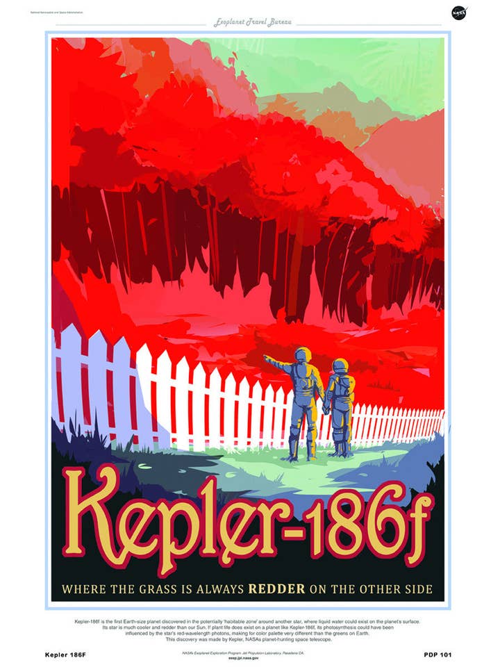 Kepler 186F Nasa Space exploration 30x40cm Art Poster Print for wholesale by On The Wall Art Ltd