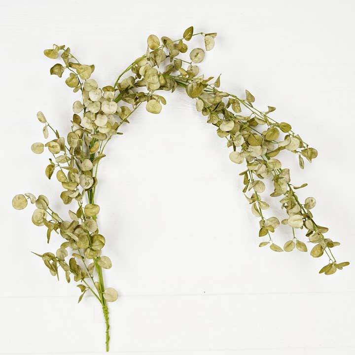 27021 - 5ft Rustic Silver Dollar Sage farmhouse garland for wholesale by Impressive Enterprises, Inc.
