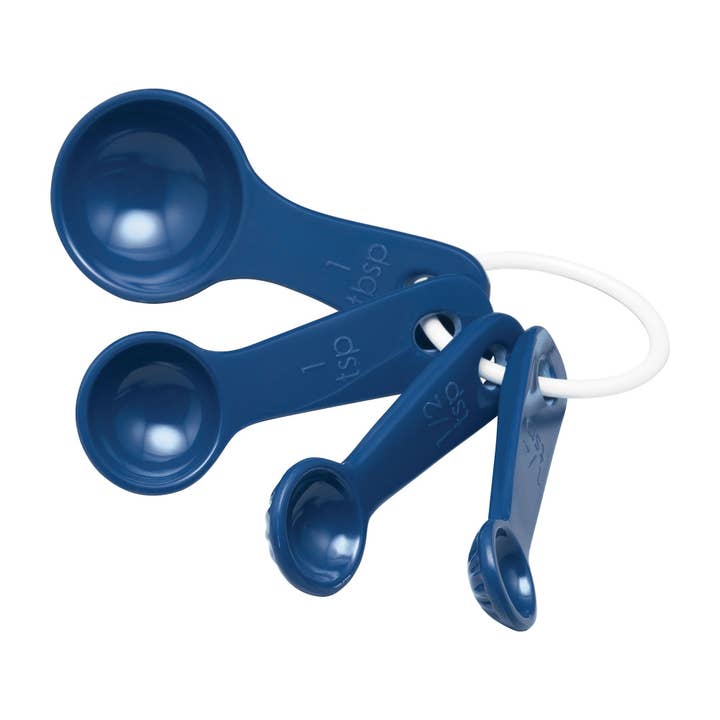 4-Piece Latte Melamine Measuring Spoon, Navy for wholesale by Supreme Housewares