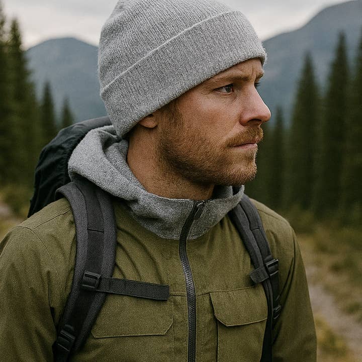 PNW Apparel - Wholesale Beanie - Unisex - Glacier National Park Beanie – Mountain Sunrise Patch3