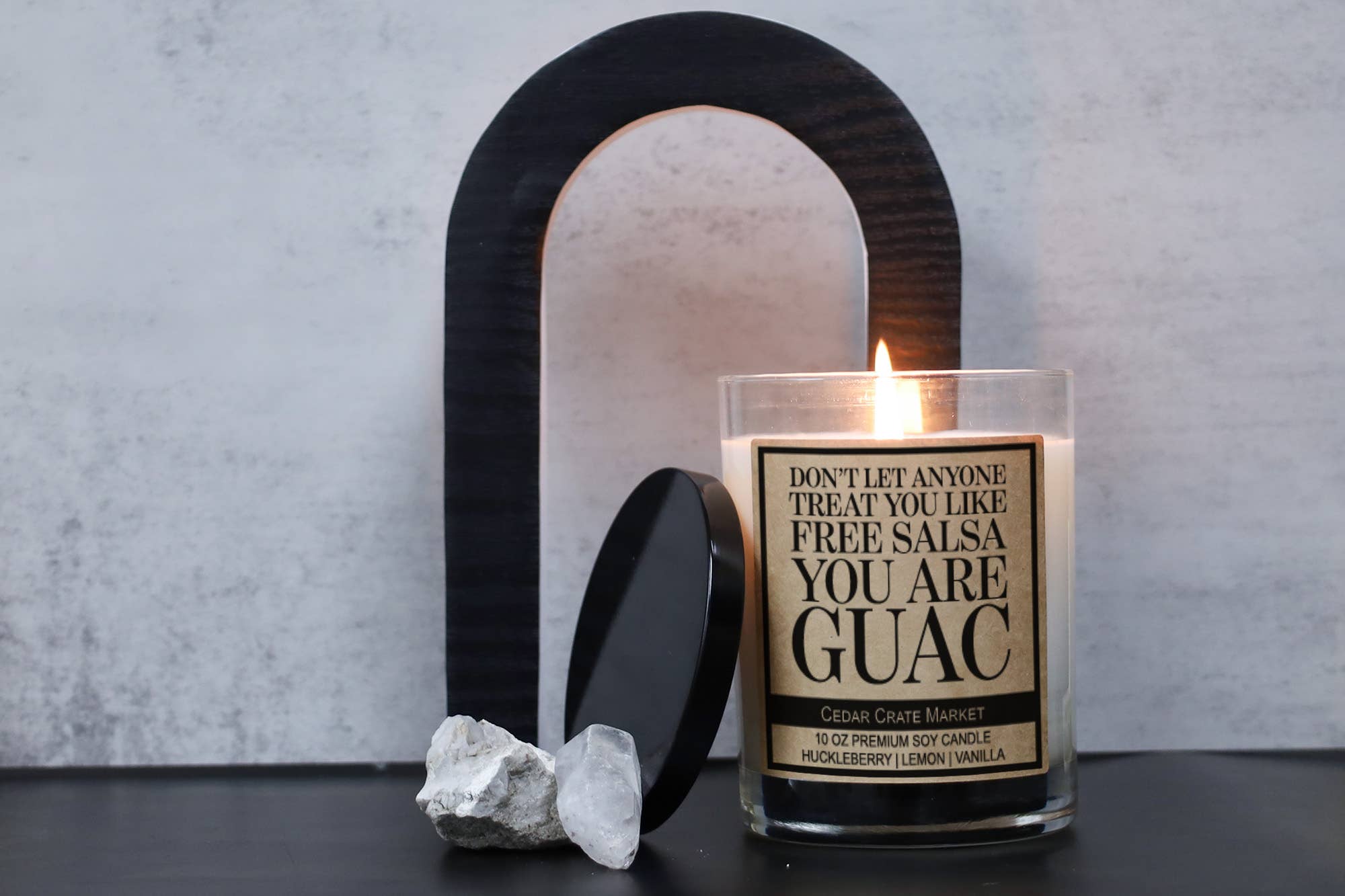 Cedar Crate Market - Wholesale Jar/Filled Candle - Don't Let Anyone Treat You Like Free Salsa Soy Candle2