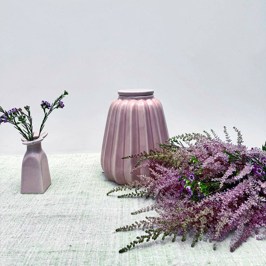 Opjet Paris - Vente Vases - Vase pot Ondule rose D17,5 H22cm2