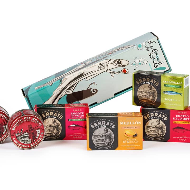 Caixa de presente de conservas Gourmet - Duo Arte por atacado de Conservas Serrats