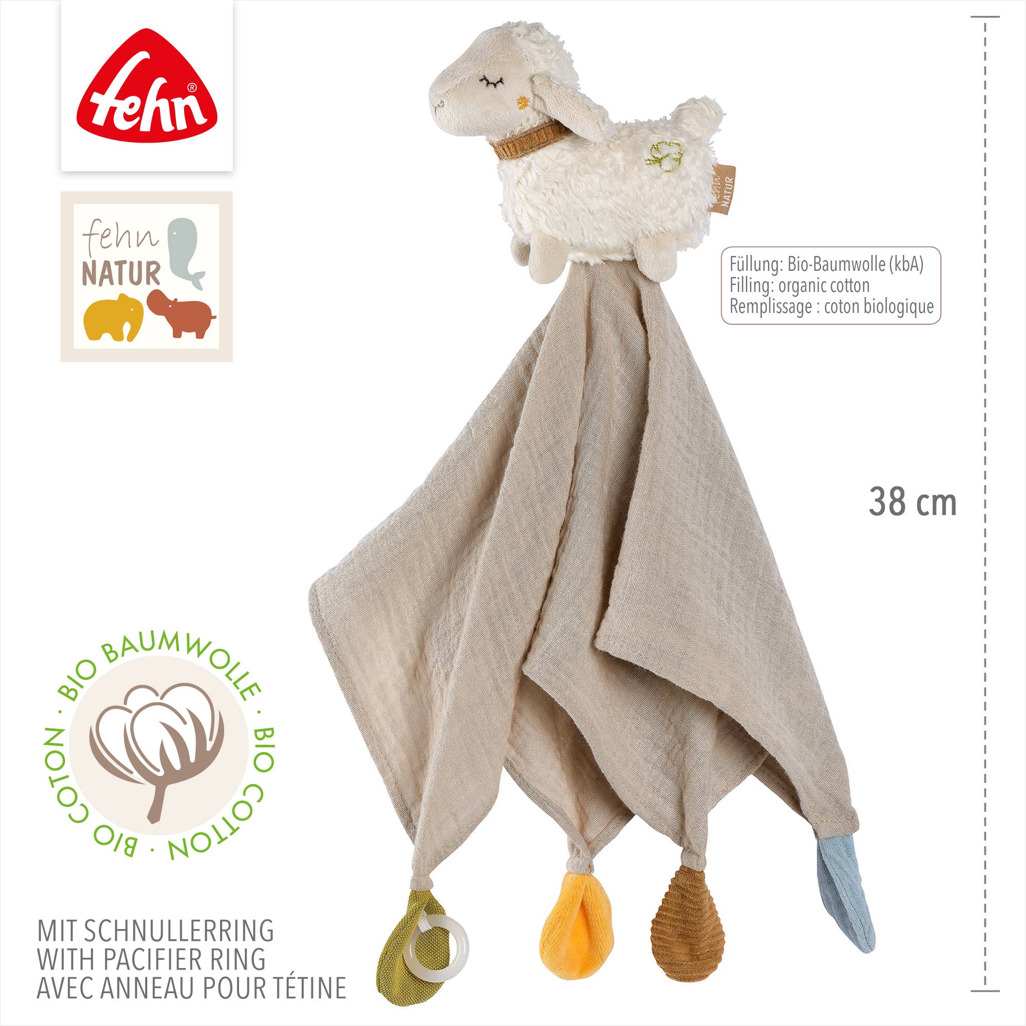 Fehn - Wholesale Security/Cuddle Blanket - Baby - Natural Sheep Comforter - Sleeping Aid & Cuddle Cloth3