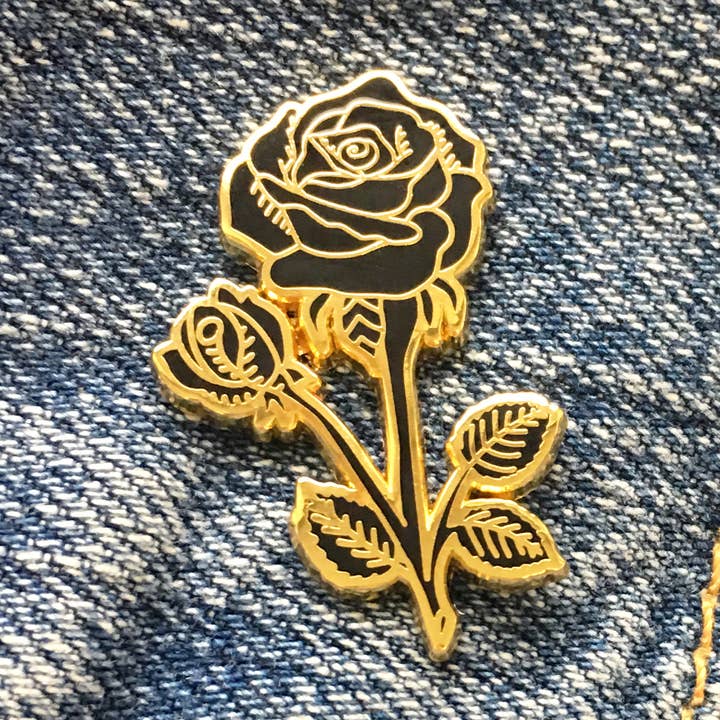 Emaille-Anstecknadel - Schwarz/ für den Großhandel von Rosie Wonders