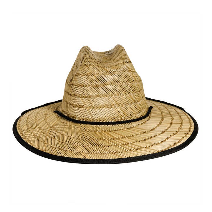Natural Lifeguard Outdoor Straw Hat - Style Waves (Prepack of 12) for wholesale on Faire4