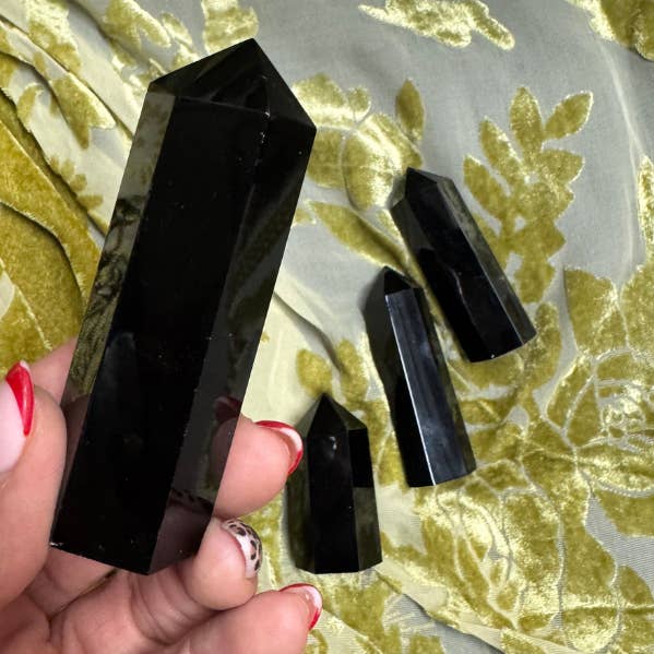 The House Of Gentry - Wholesale Spiritual Stone/Crystal - Black Obsidian Crystal Polished Tower0