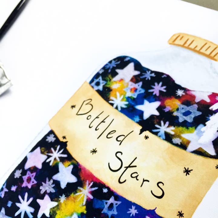 Sterren in een pot A5 Art Print voor wholesale door ZoeLathamDesigns