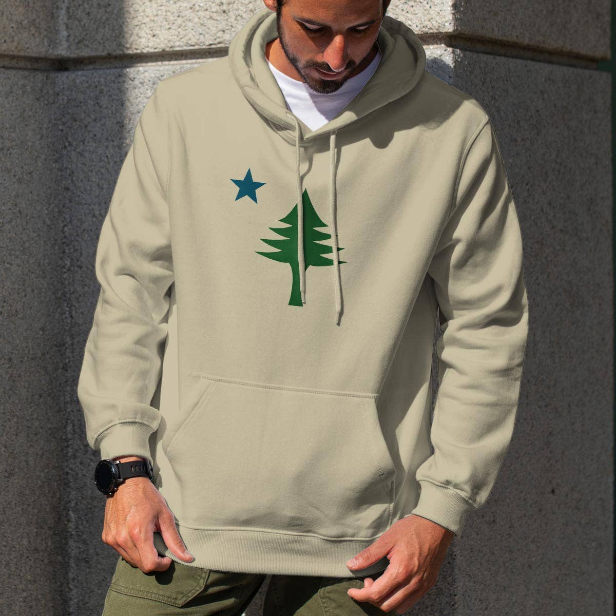 RetroPlanet - Wholesale T-Shirt (Graphic) - Unisex - Maine State Flag Pine Tree Star T-shirt, Sweatshirt, Hoodie5